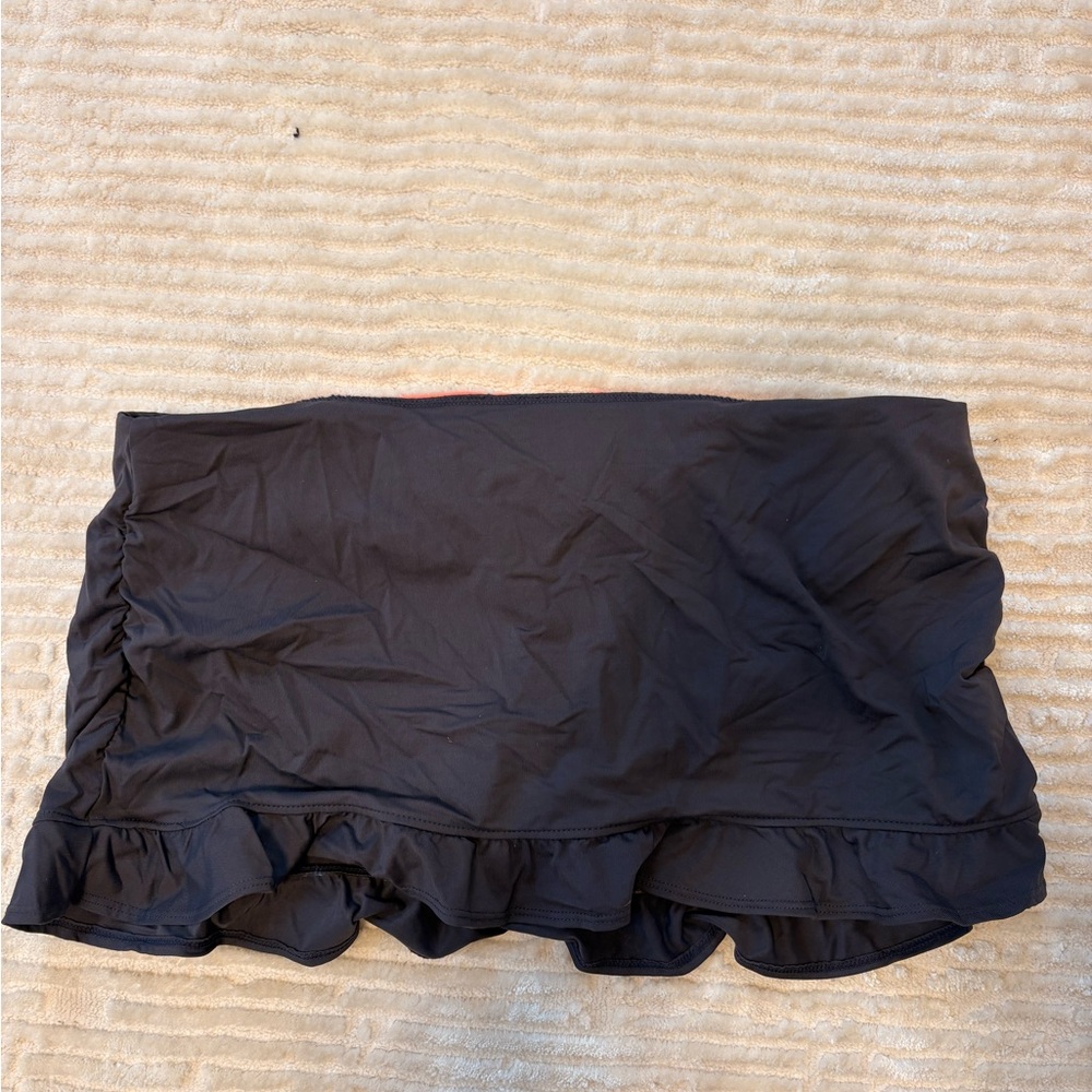 ✨ NWT Athleta Ruffle Swim Skapsh (Skort) - Charcoal Gray M $49